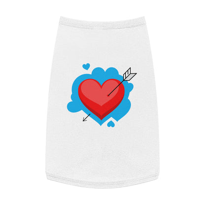Pet Tank - Arrow Through Heart Cute Valentine Dog Shirt