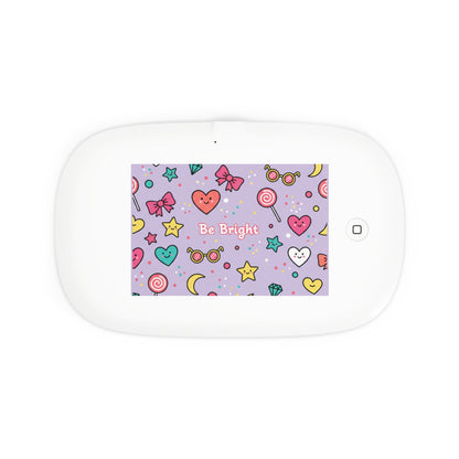UV Phone Sanitizer & Wireless Charger — "Be Bright" Cute Kawaii Design (free Shipping)