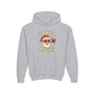 Youth Hoodie — "Santa Rocks" Cool Santa Christmas Sweatshirt