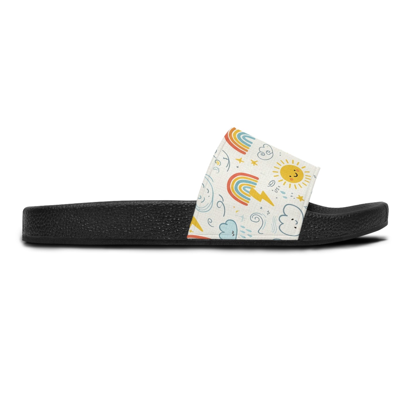 Women's Slide Sandals Abstract Weather Doodles / Sunny & Stormy