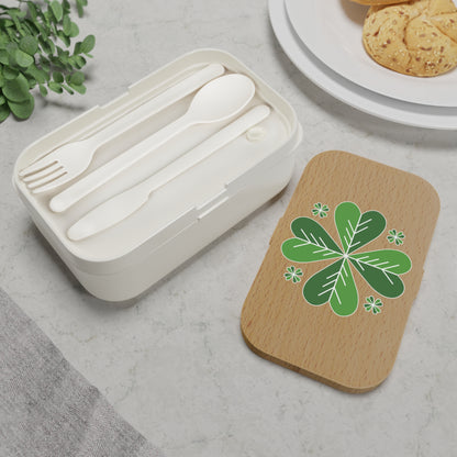 St. Patrick’s day Eco-Friendly Bento Lunch Box with Clover Design
