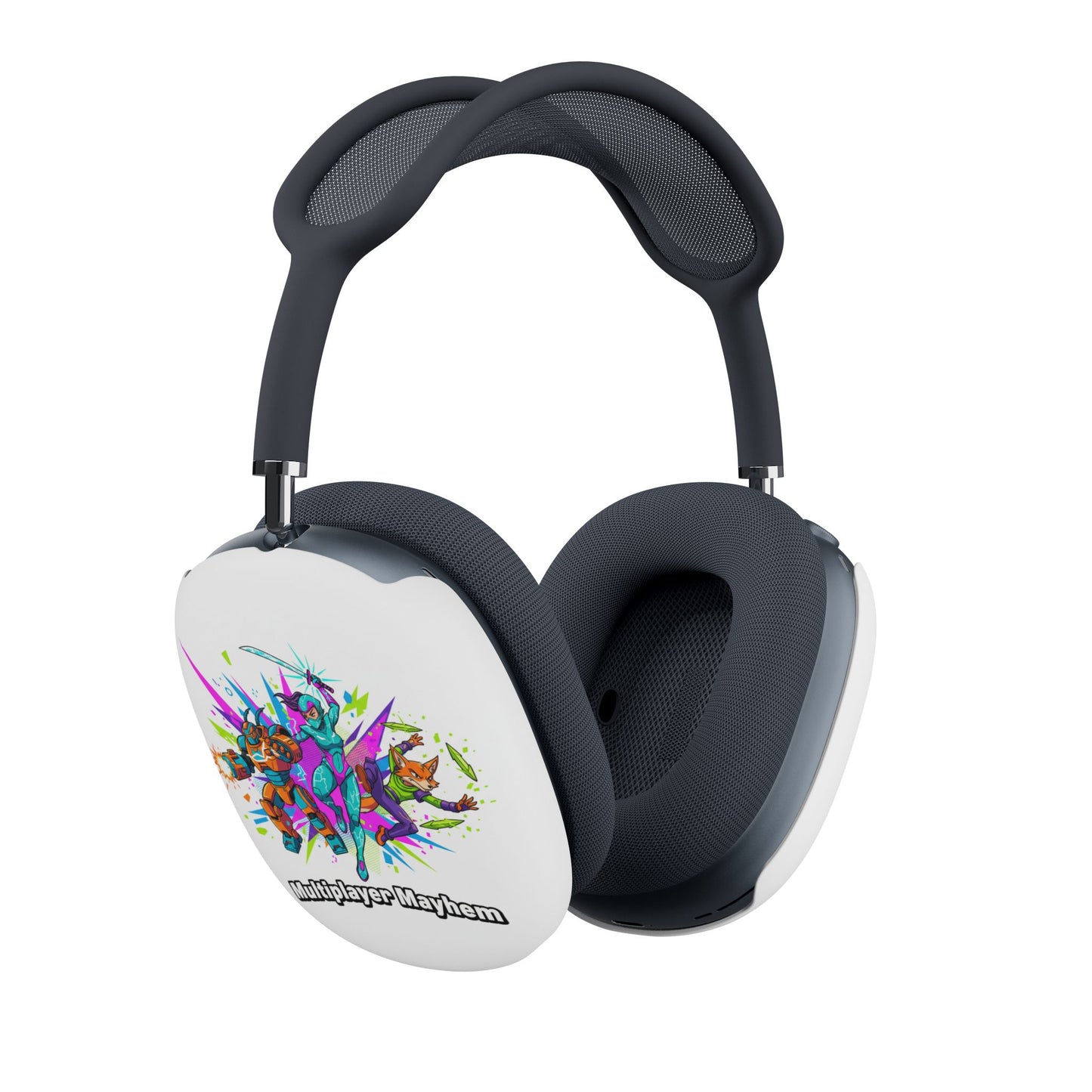 Gaming Headphones — 'Multiplayer Mayhem' themed Colorful Gamer Graphic Protective Headphones  (free shipping)