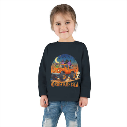 Monster Mash Toddler Long Sleeve Tee | Playful Halloween Shirt, Cute Kids Top, Fun Costume Shirt, Toddler Gift, Seasonal T-Shirt