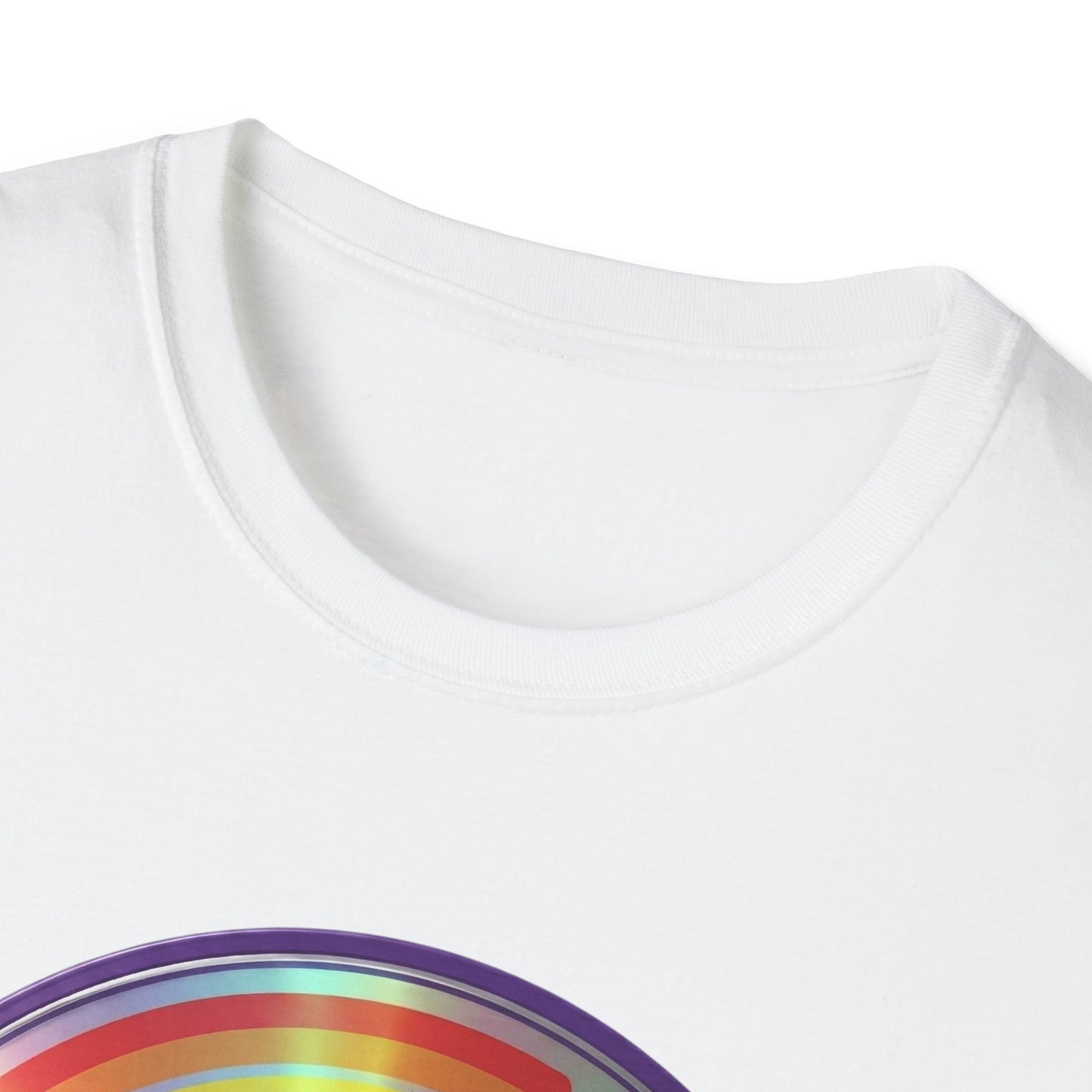Retro Rainbow CD- Vinyl Record T-Shirt