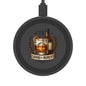 Wireless Charging Pad — "Savor the Moment" Whiskey Glass Design (free shipping)