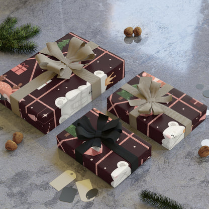 Festive Animal Gift Wrapping Paper Roll - Christmas & Holiday Design