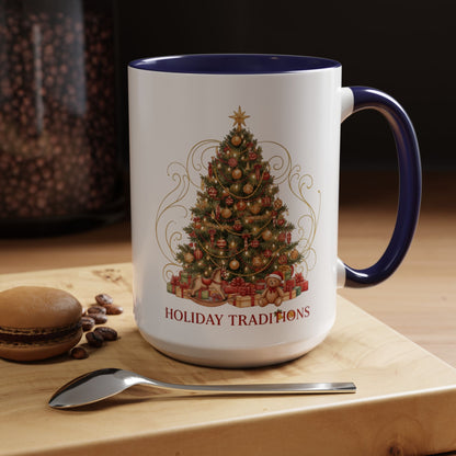 Holiday Traditions Christmas Tree Accent Coffee Mug (11/15oz)