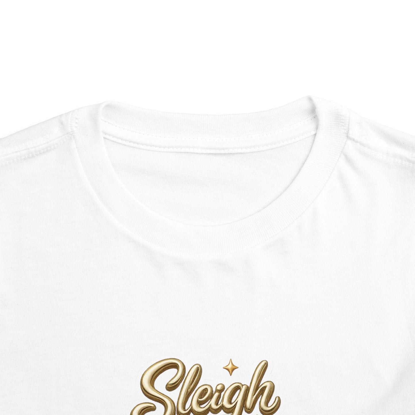 Toddler Tee - "Sleigh All Day" Christmas Tree Holiday Shirt