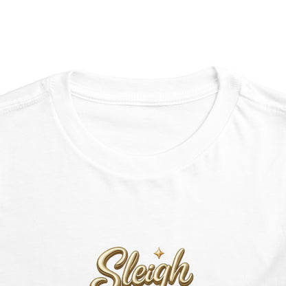 Toddler Tee - "Sleigh All Day" Christmas Tree Holiday Shirt