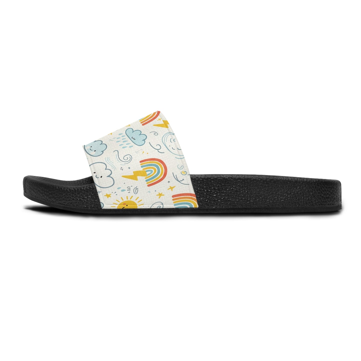 Women's Slide Sandals Abstract Weather Doodles / Sunny & Stormy