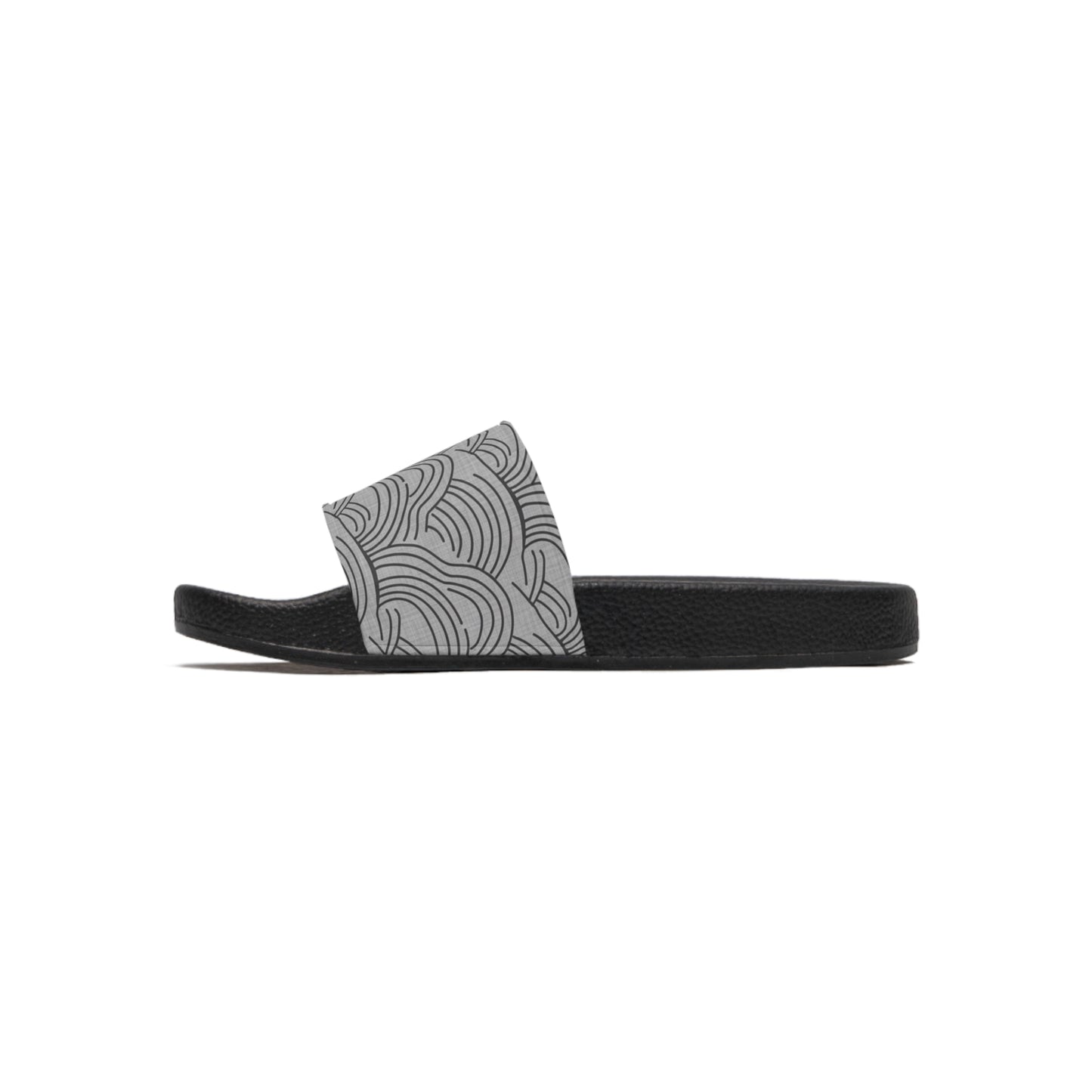 Men's Slide Sandals Minimalist Japanese Waves / Seigaiha Variation
