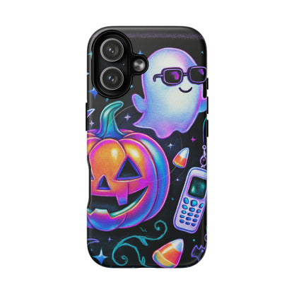 Spooky Halloween Phone Case, Tough Magnetic Cases, Cat & Pumpkin Design, Fall Decor, Unique Gifts for Her