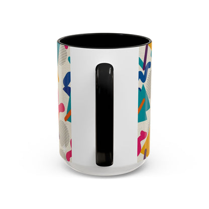 Retro Memphis Pattern Coffee Mug — 11/15oz Accent Ceramic Mug