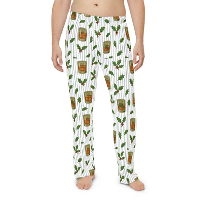Whiskey Christmas collection- Pajama Pants — Mint Julep & Herbs All-Over Print Lounge Pajamas