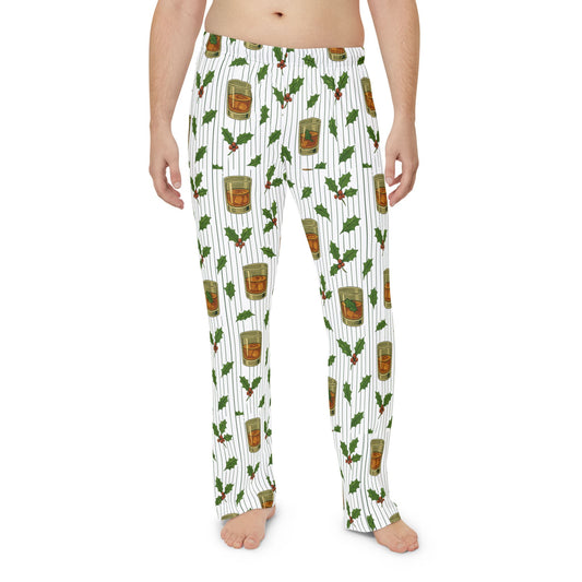 Whiskey Christmas collection- Pajama Pants — Mint Julep & Herbs All-Over Print Lounge Pajamas