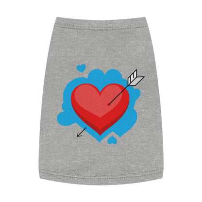 Pet Tank - Arrow Through Heart Cute Valentine Dog Shirt