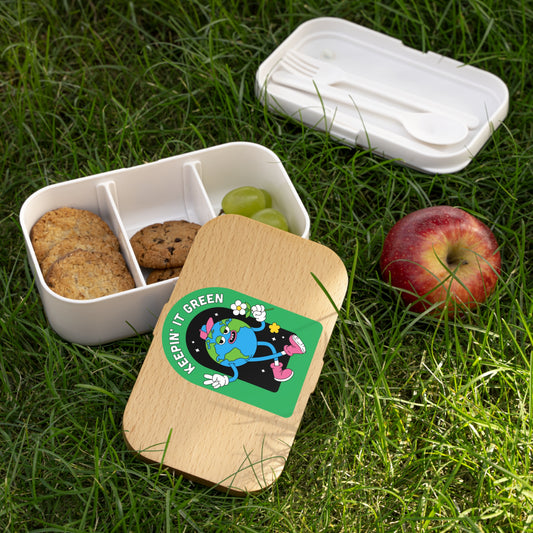 Eco-Friendly earth day Bento Lunch Box - Keepin' It Green Design