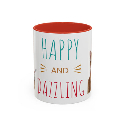 Happy and Dazzling Smoking Cat Coffee Mug — Cute Ginger Cat Accent Mug (11/15oz) (free shipping)