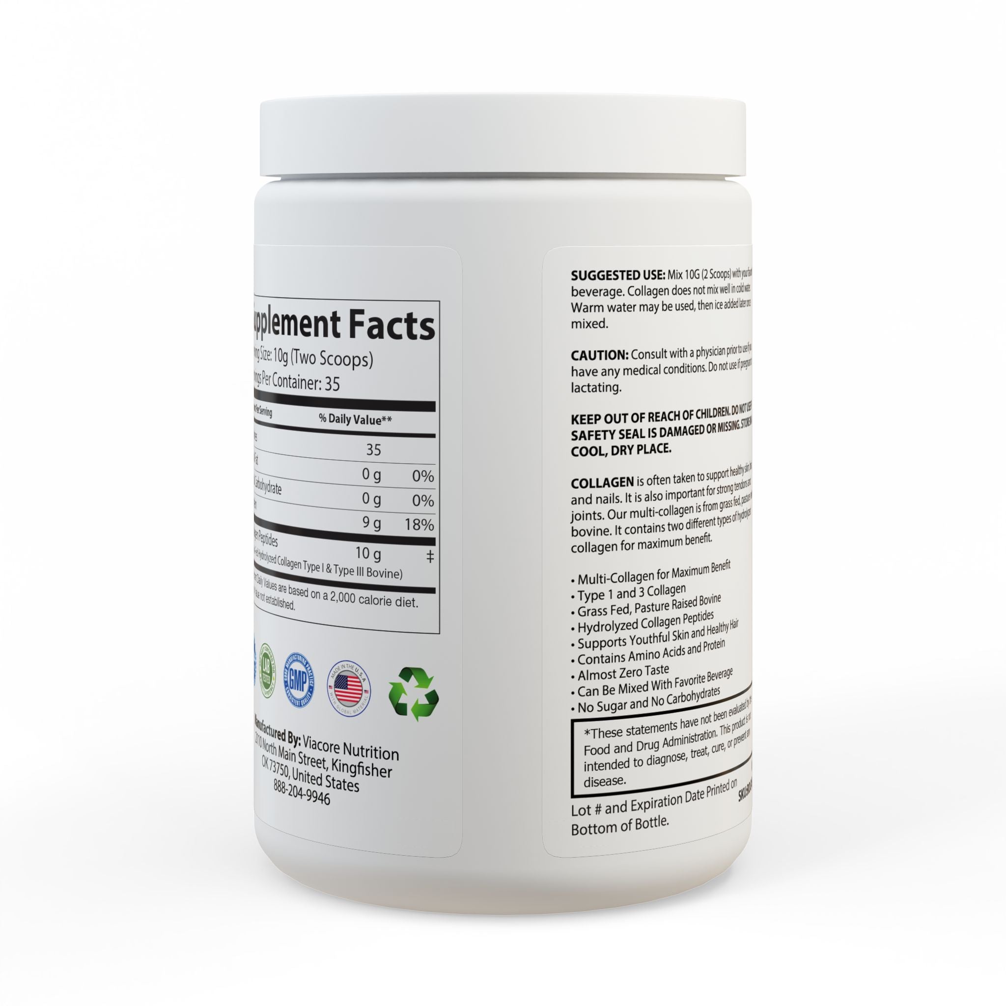 Base Camp Bloom Collagen Peptides Type I & III Supplement (350g, 12.3oz)