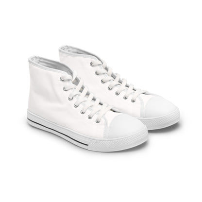 Classic White High-Top Sneakers – Women's Casual Canvas Shoes