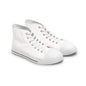 Classic White High-Top Sneakers – Women's Casual Canvas Shoes