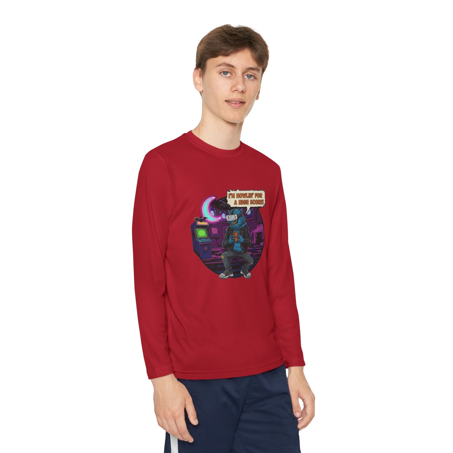 Youth Graphic Long Sleeve Tee - Cool Gamer Vibe, Perfect for Gaming Events, Birthdays, Holidays, Casual Wear, Gift Idea