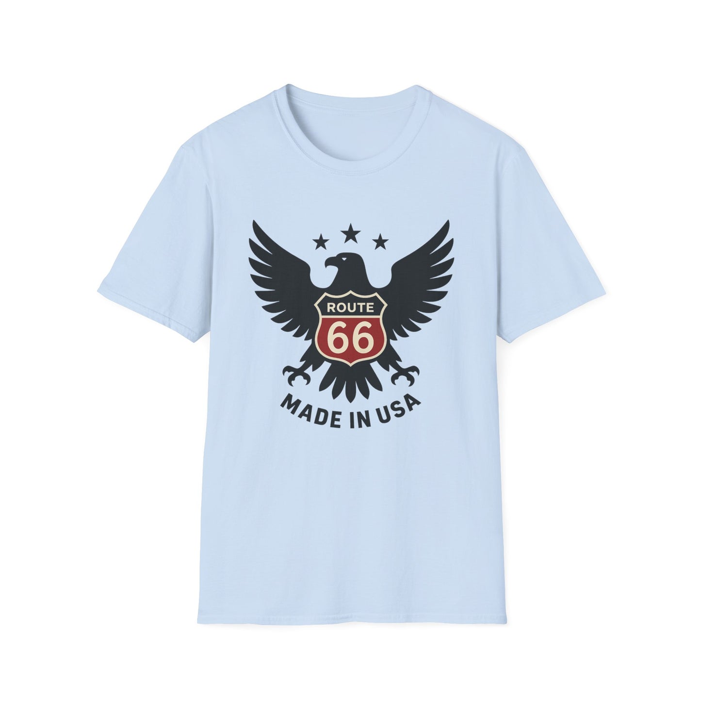 American Route 66 Eagle T-Shirt — Made in USA Vintage Roadtrip Tee