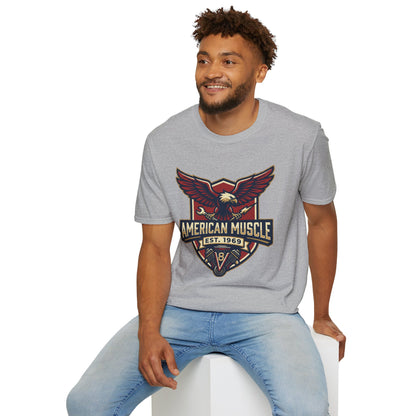 American Muscle Eagle T-Shirt — Vintage V8 Car Lover Tee