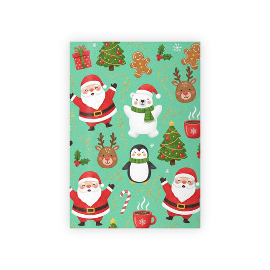 Santa and friends Gift Wrapping Paper Rolls, 1pc