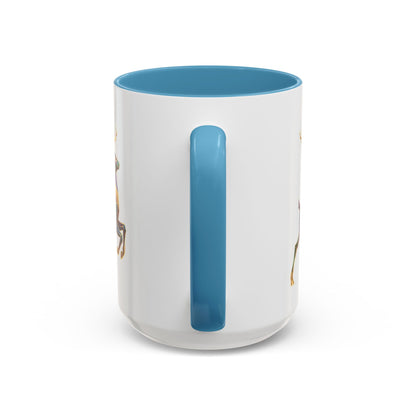 Geometric Rainbow Reindeer Accent Coffee Mug (11/15 oz)