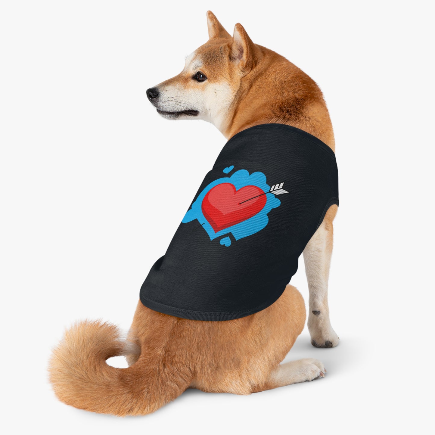Pet Tank - Arrow Through Heart Cute Valentine Dog Shirt