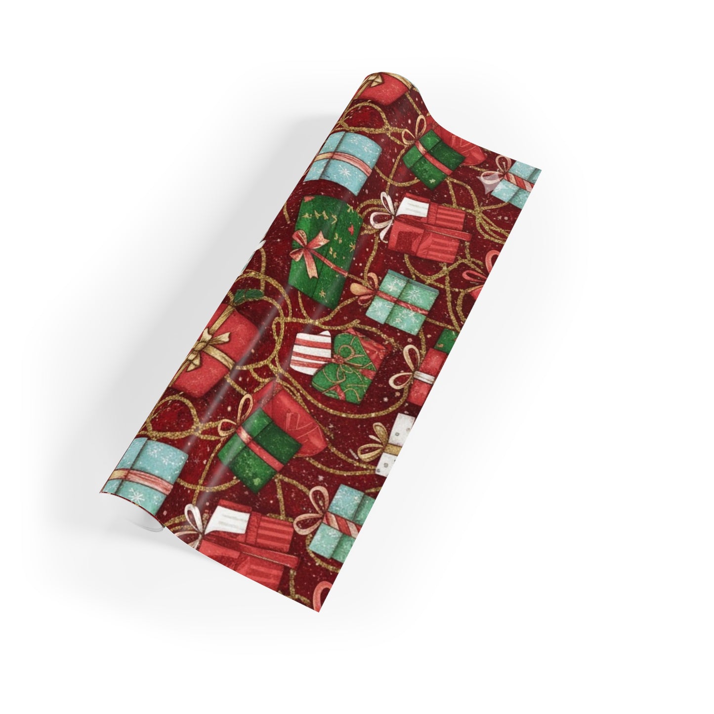Festive Gift Wrapping Paper Roll - Holiday Cheer Design