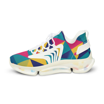 men's Colorful Geometric Mesh Sneakers — Men's Athletic Casual Shoes (free shipping)