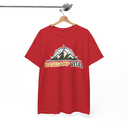 Base Camp Vital Mountain Compass Crewneck T-Shirt | Outdoor Hiking Graphic Tee | Midweight Cotton Trail Shirt (free shipping)