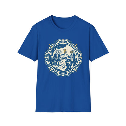 Vintage Blue Rococo Smartphone Toile -  T-Shirt