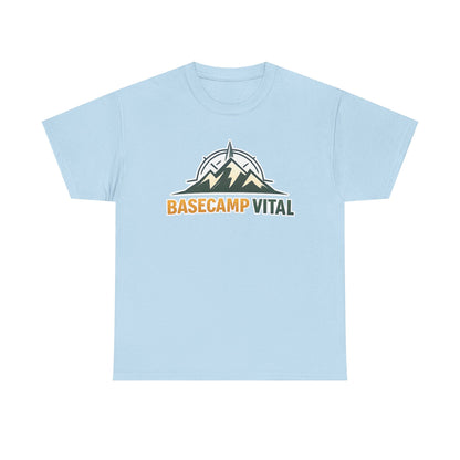 Base Camp Vital Mountain Compass Crewneck T-Shirt | Outdoor Hiking Graphic Tee | Midweight Cotton Trail Shirt (free shipping)