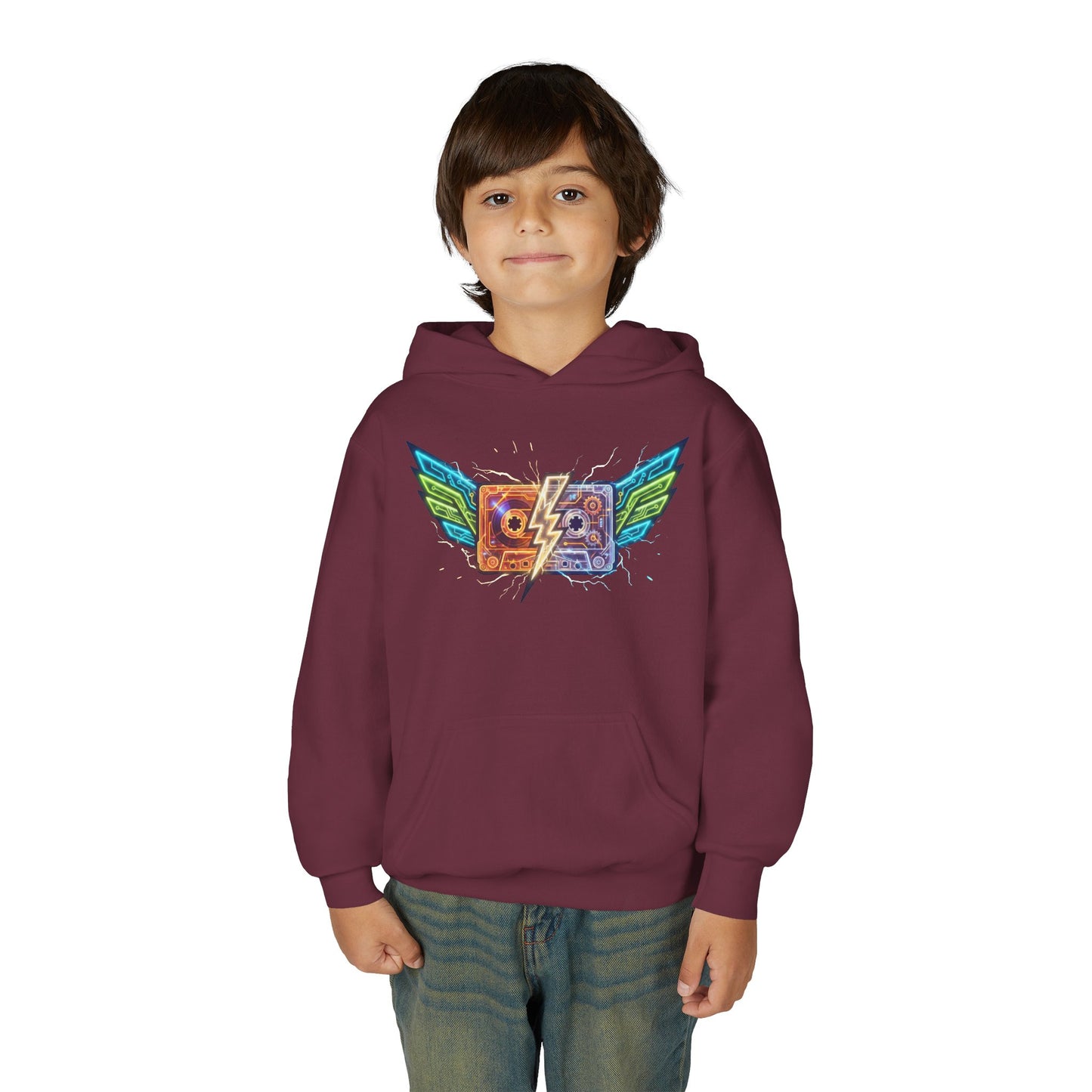 Youth Retro Cassette Wings Hoodie