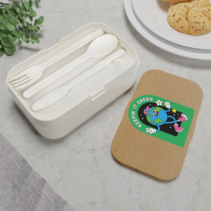 Eco-Friendly earth day Bento Lunch Box - Keepin' It Green Design