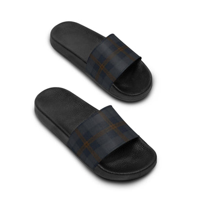 Men's Slide Sandals Distressed Micro-Houndstooth / Blurred Glen Plaid