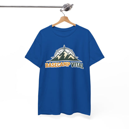 Base Camp Vital Mountain Compass Crewneck T-Shirt | Outdoor Hiking Graphic Tee | Midweight Cotton Trail Shirt (free shipping)