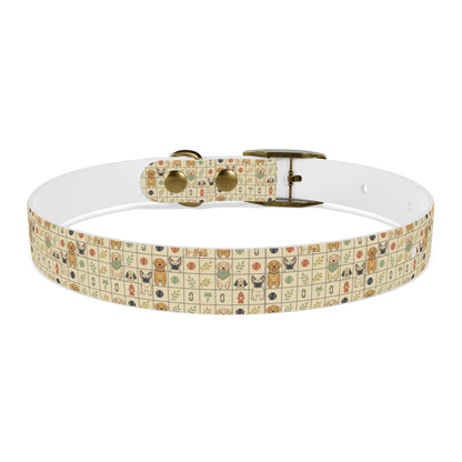 Vintage Puppy Pattern Dog Collar – Cute Retro Dogs & Bones Design