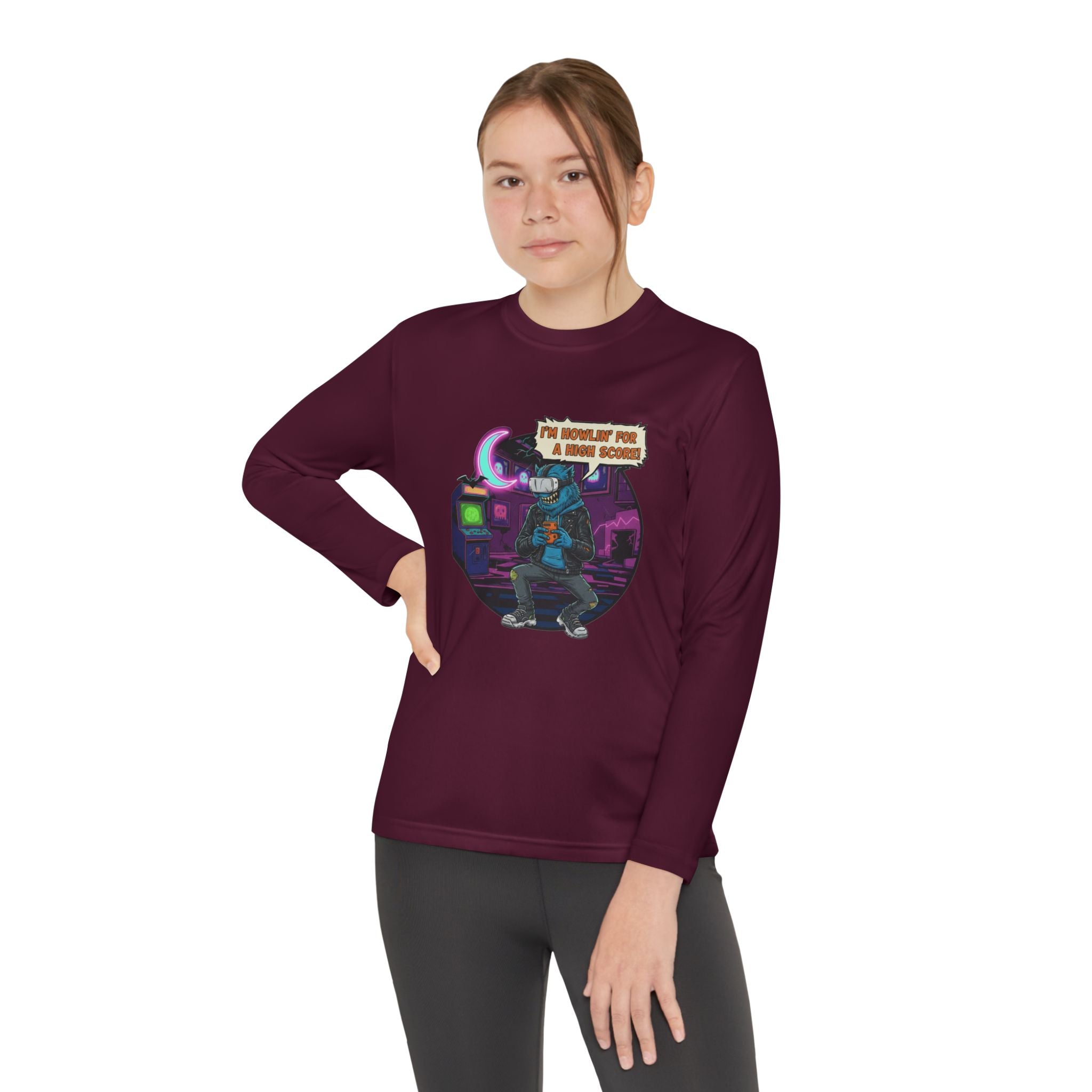 Youth Graphic Long Sleeve Tee - Cool Gamer Vibe, Perfect for Gaming Events, Birthdays, Holidays, Casual Wear, Gift Idea
