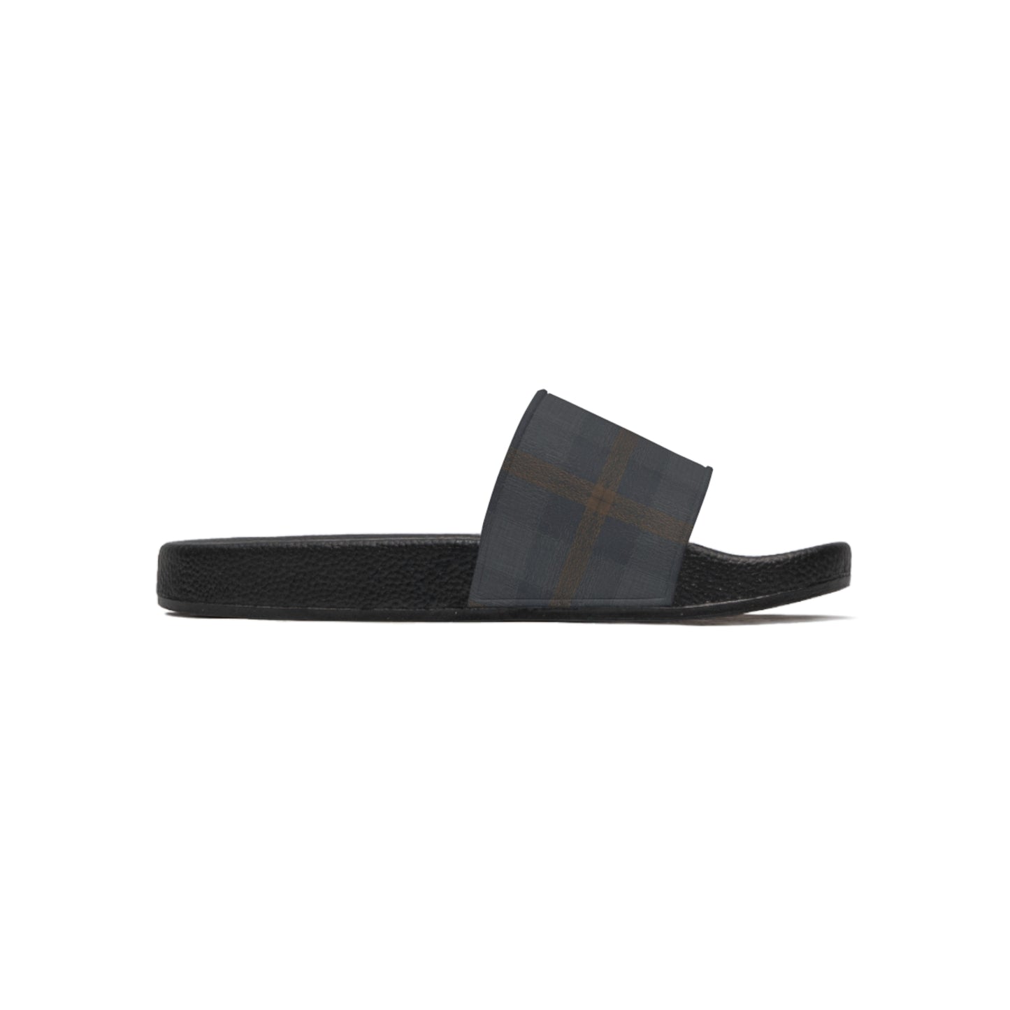Men's Slide Sandals Distressed Micro-Houndstooth / Blurred Glen Plaid