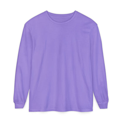 Women’s violet Garment-Dyed Long Sleeve T-Shirt - Comfort & Style for Everyday Wear