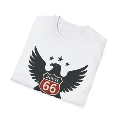 American Route 66 Eagle T-Shirt — Made in USA Vintage Roadtrip Tee