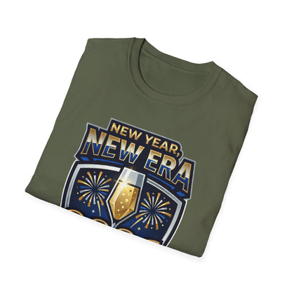 New Year 2026 T-Shirt – "New Year, New Era" Champagne & Fireworks Celebration Tee