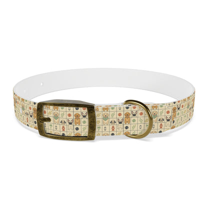 Vintage Puppy Pattern Dog Collar – Cute Retro Dogs & Bones Design