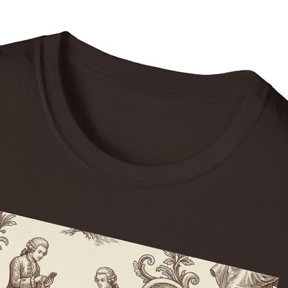 Vintage Doll Face Tee with Glitch Paint Splash