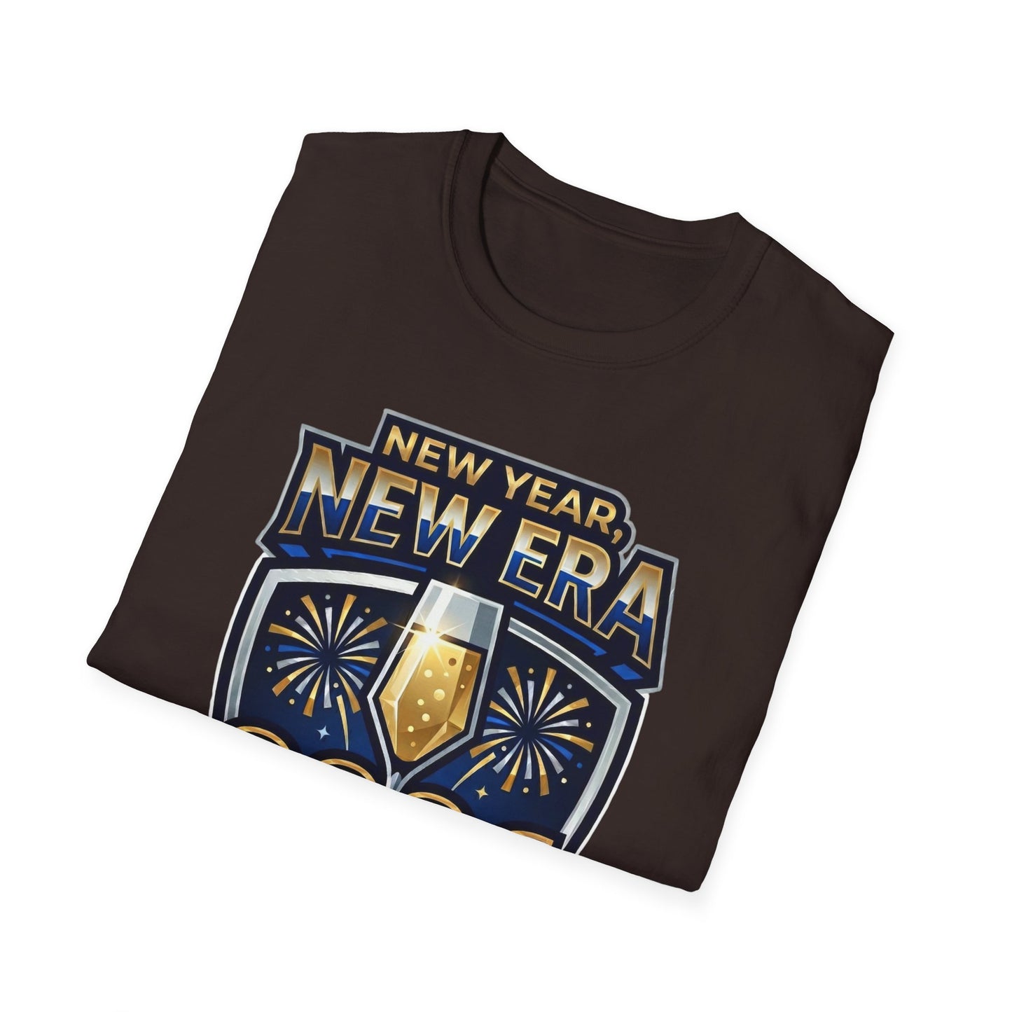 New Year 2026 T-Shirt – "New Year, New Era" Champagne & Fireworks Celebration Tee
