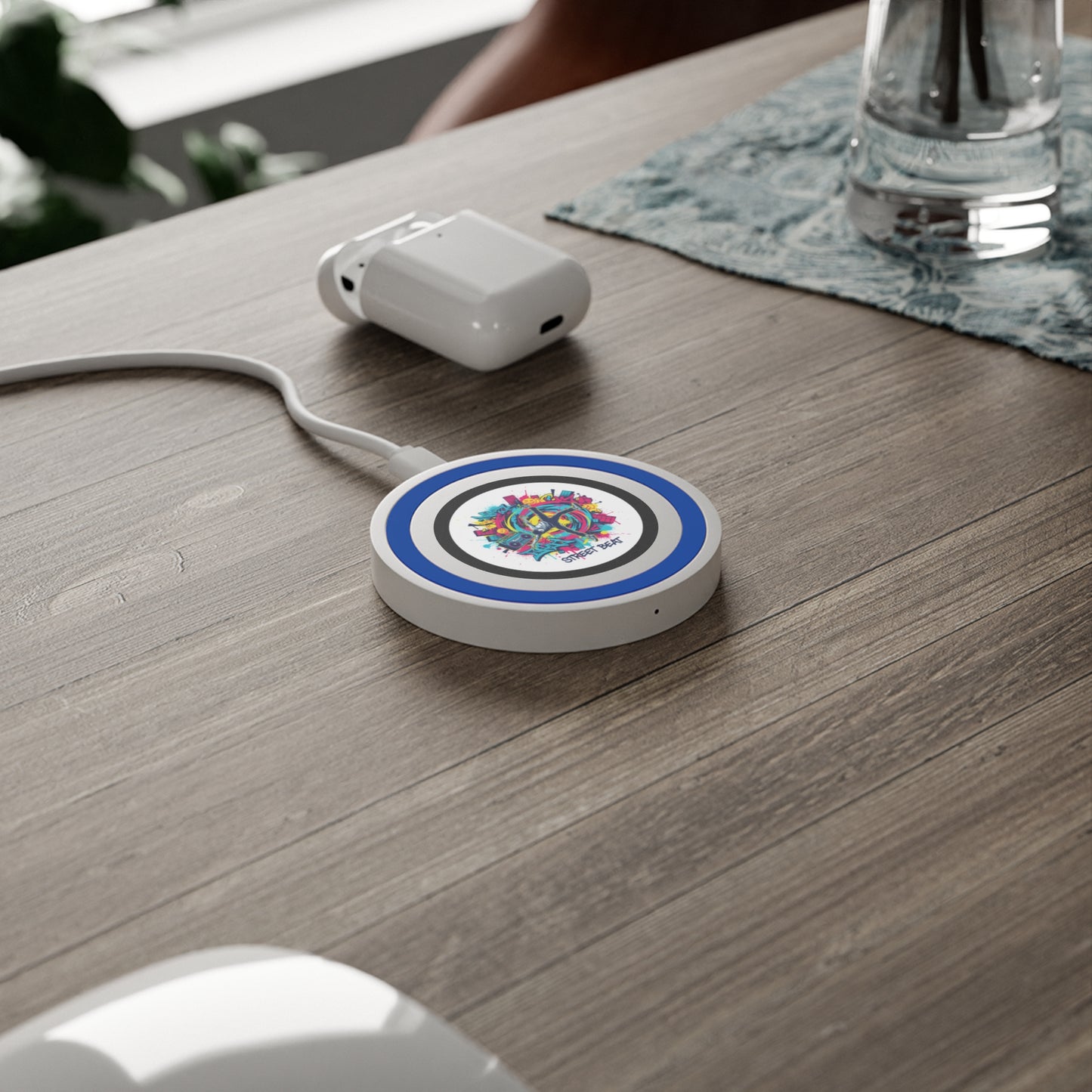Wireless Charging Pad — 'Street Beat' Urban Music Graphic (free shipping)